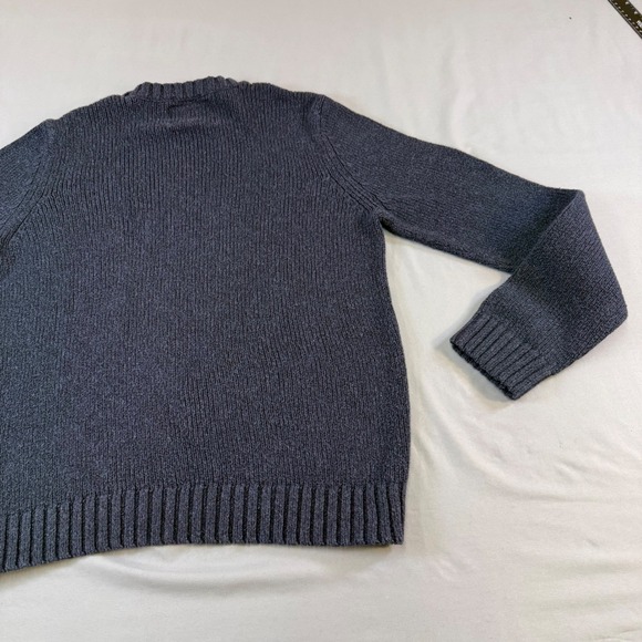 Abercrombie & Fitch Mens Muscle Fit Ribbed Crewneck Sweater Charcoal Gray Large - Picture 14 of 15